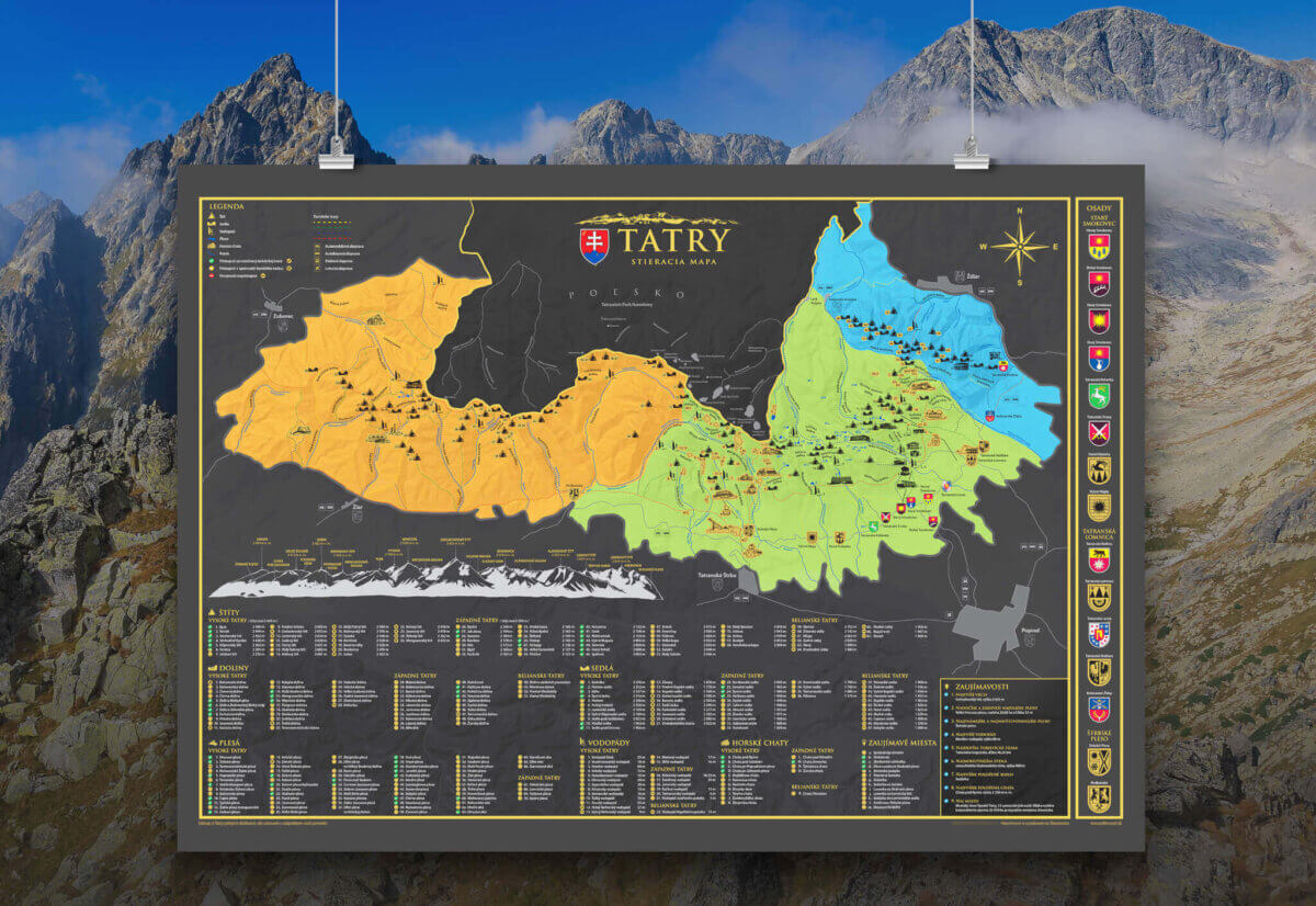 Carte des Tatras à gratter