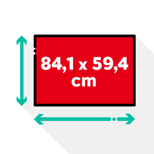 Dimension de la carte - format A1 : 84,1 × 59,4 cm