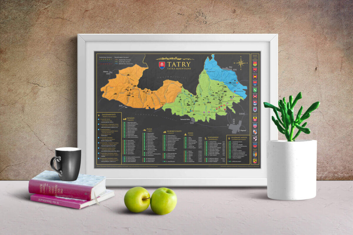 Carte des Tatras à gratter