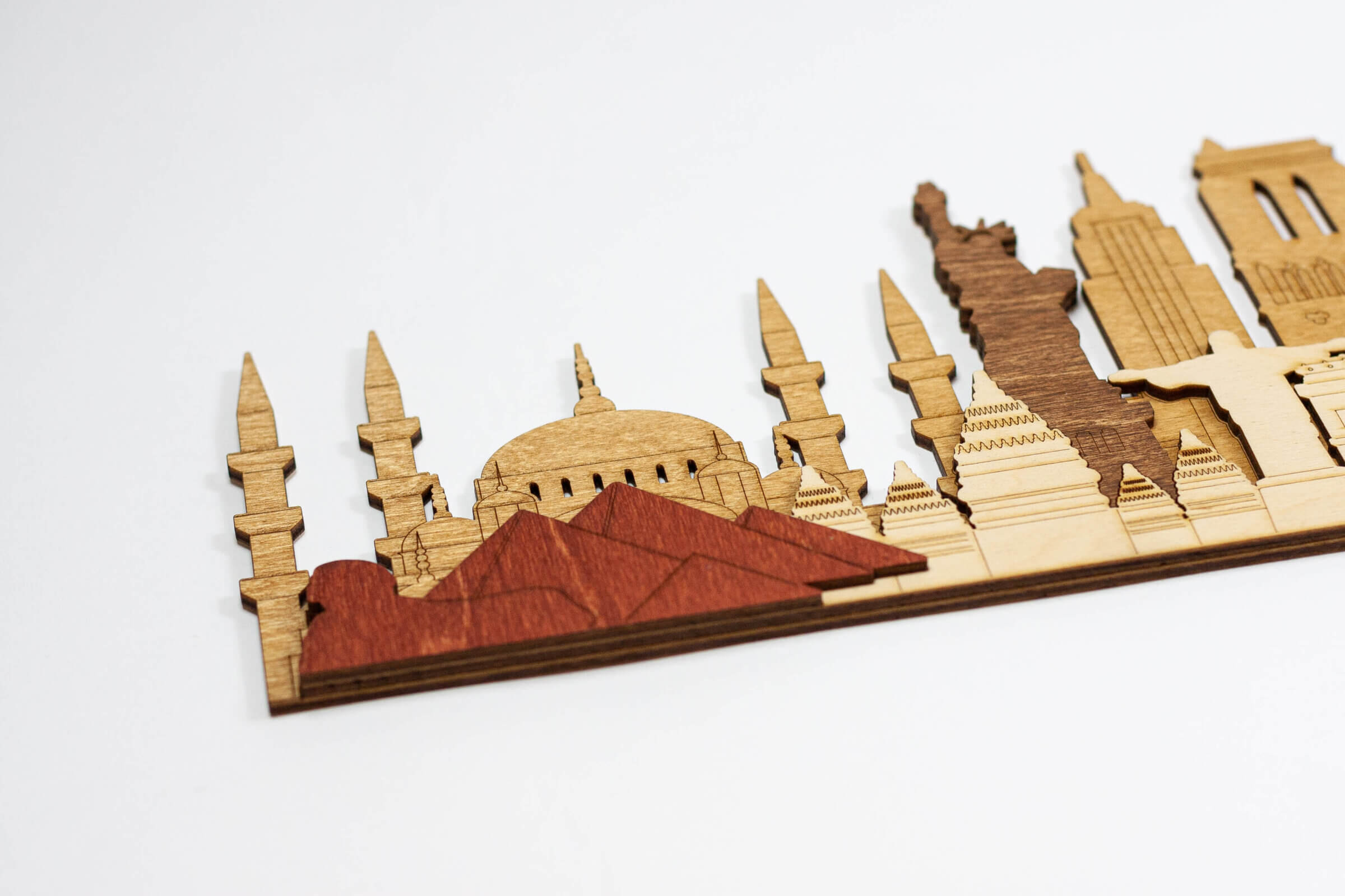 Monuments et attractions en bois 3D