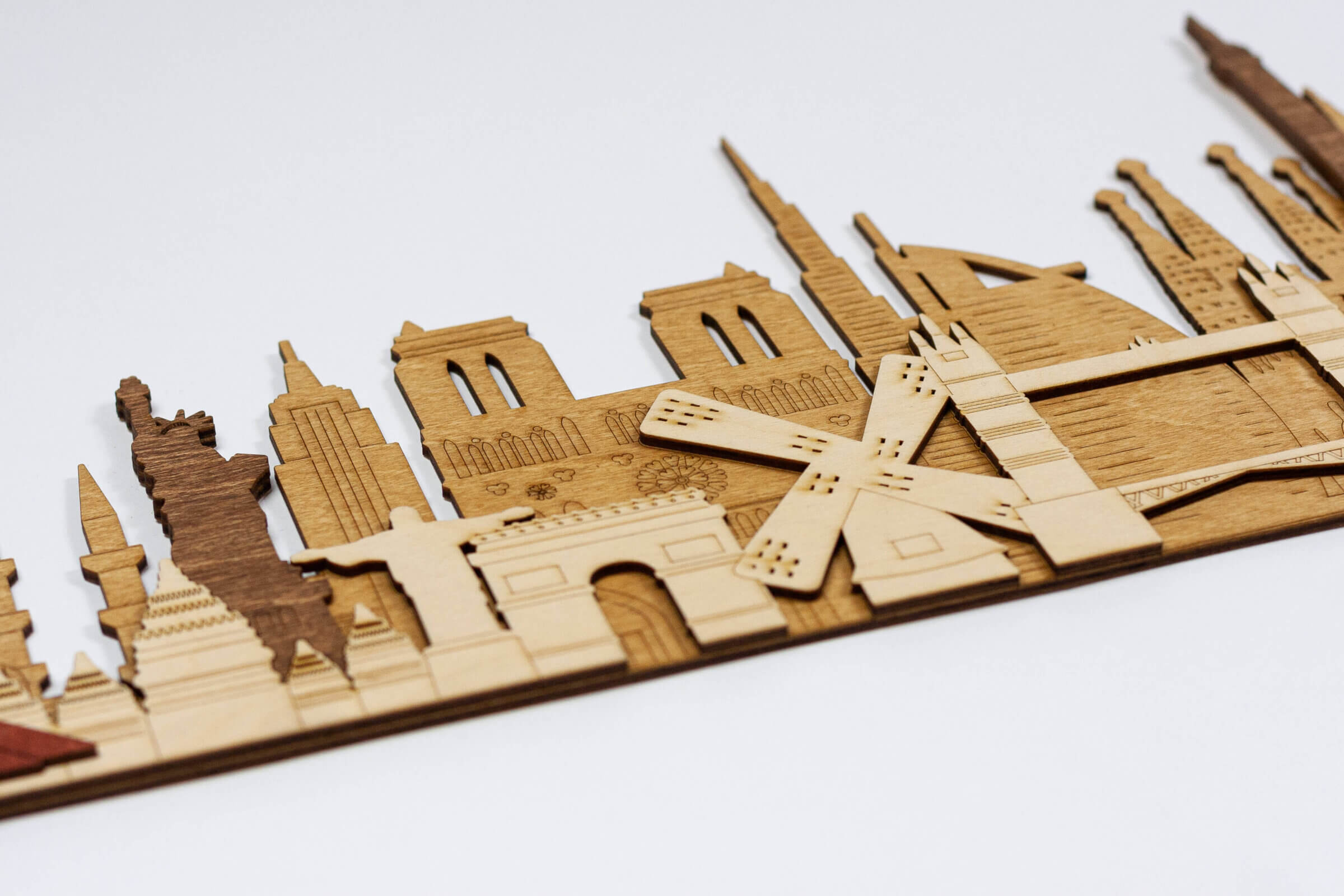 Monuments et attractions en bois 3D
