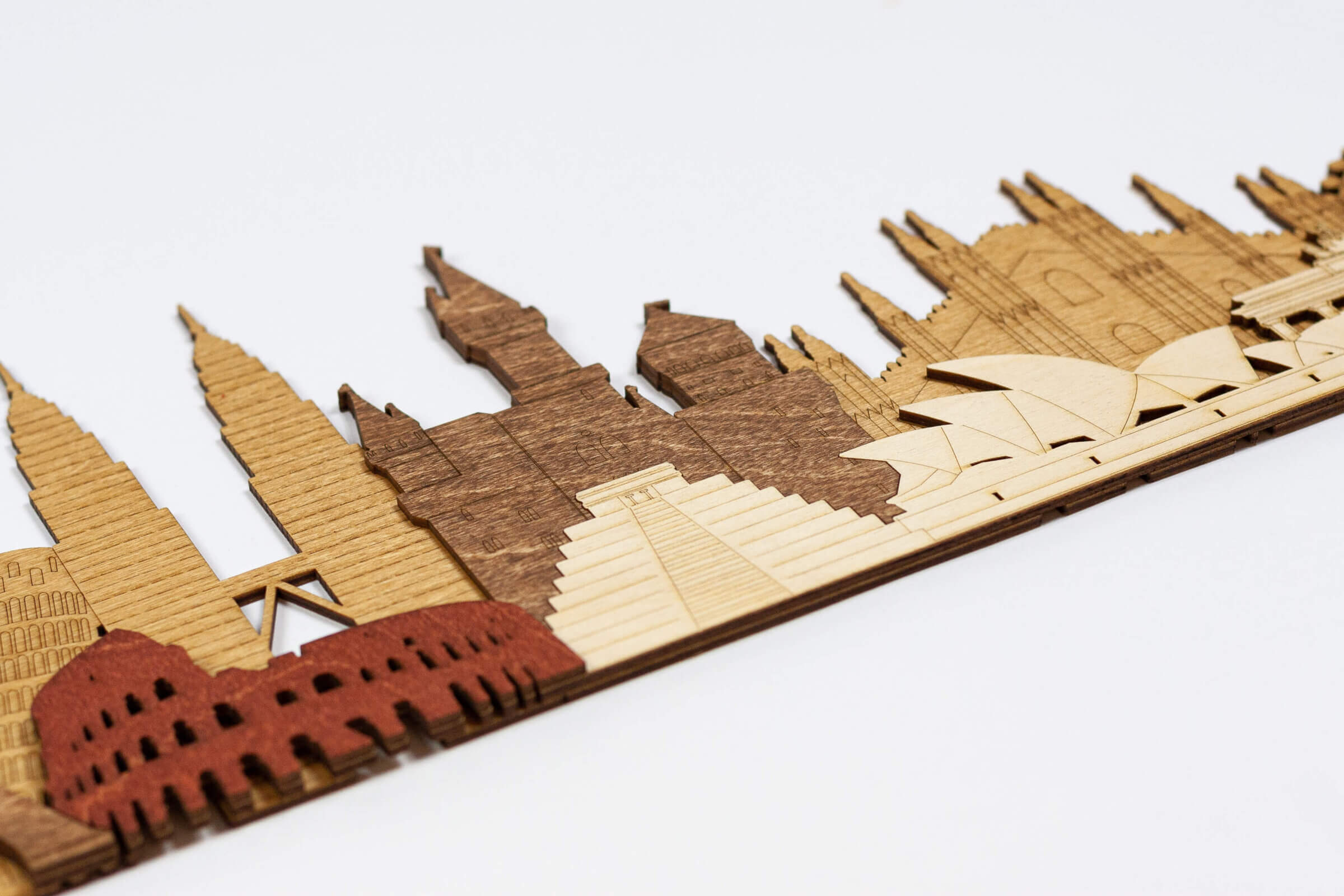 Monuments et attractions en bois 3D