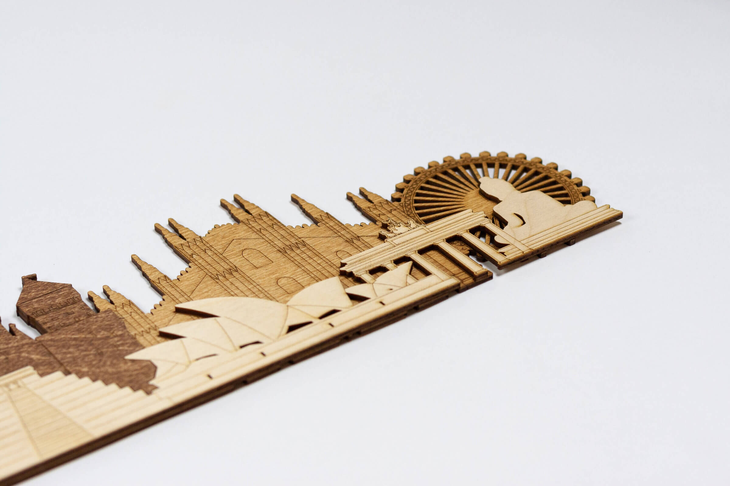 Monuments et attractions en bois 3D
