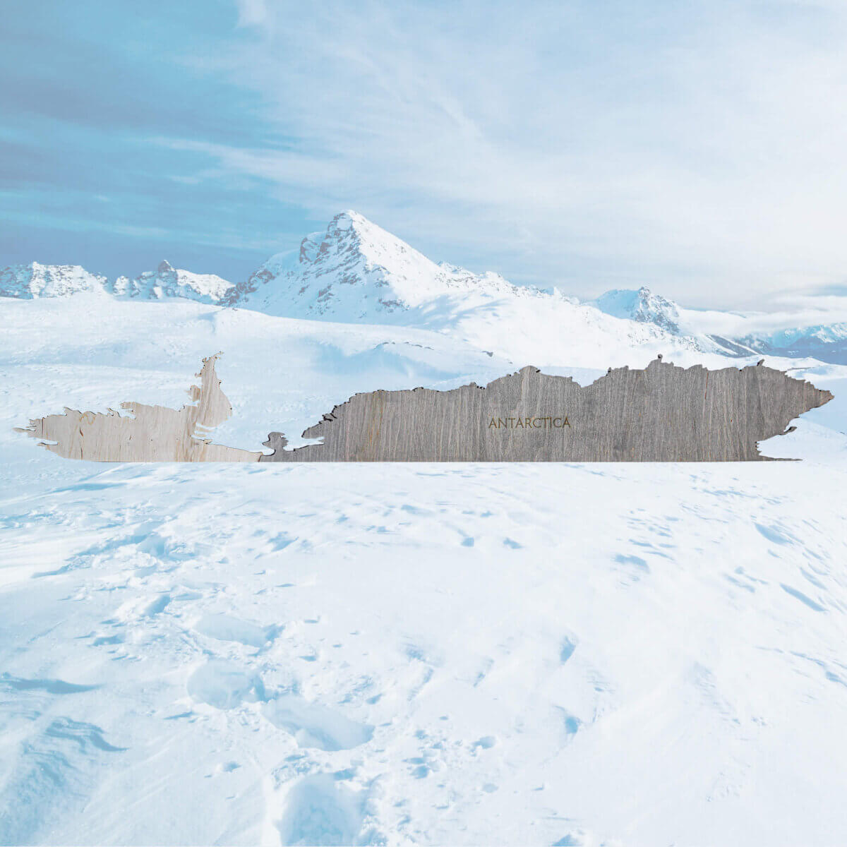 Panneau en bois de l'Antarctique