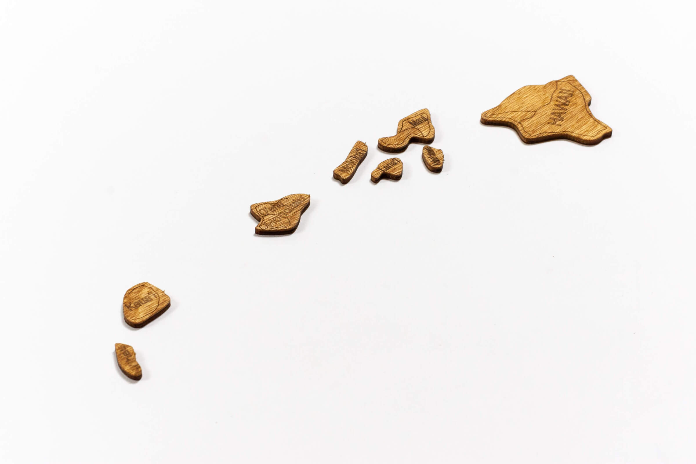 Carte 3D des États-Unis en bois - Hawaï