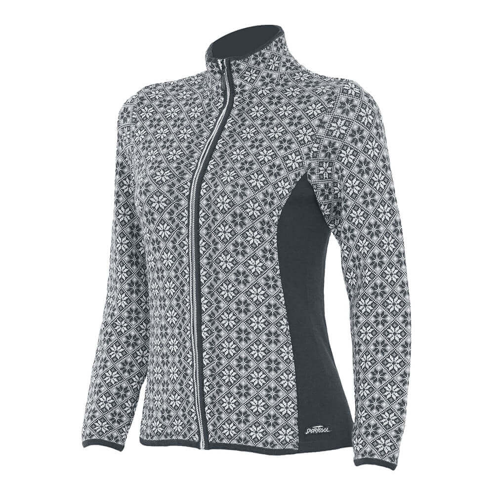 SportCool motif norvégien classique femmes gris foncé