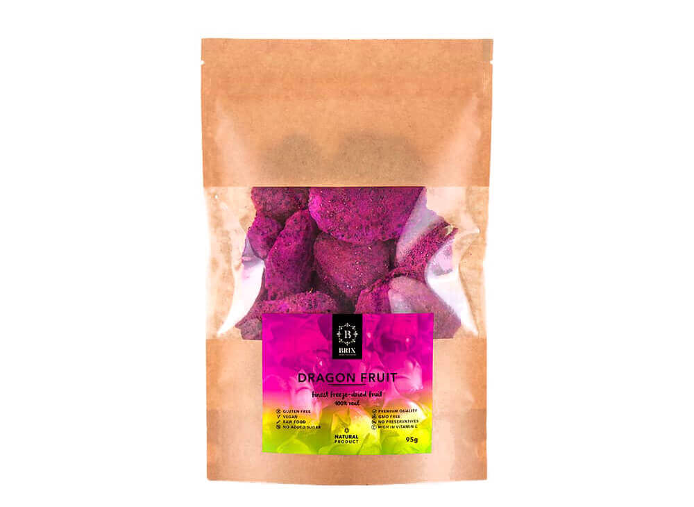 Brix Fruits Exotiques Fruits du Dragon Lyophilisés 95g