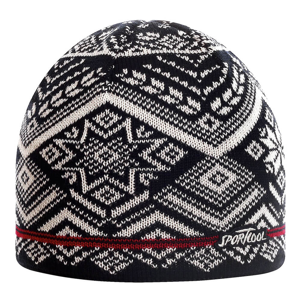 Bonnet homme SportCool avec motif norvégien classique bleu foncé