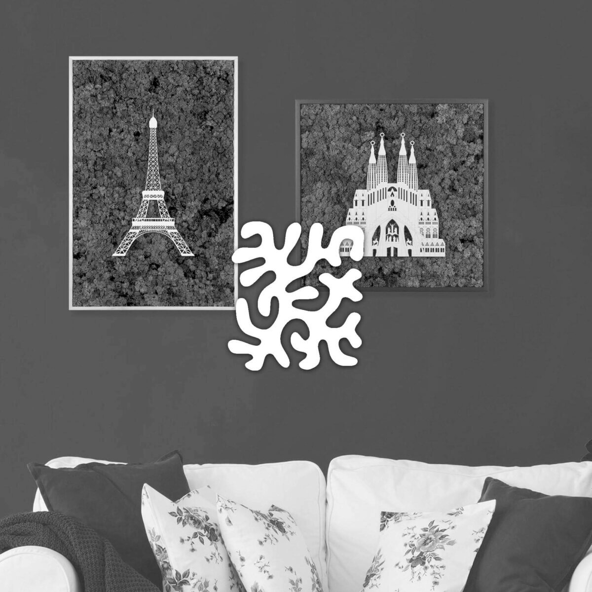 Décorations en mousse & lichen